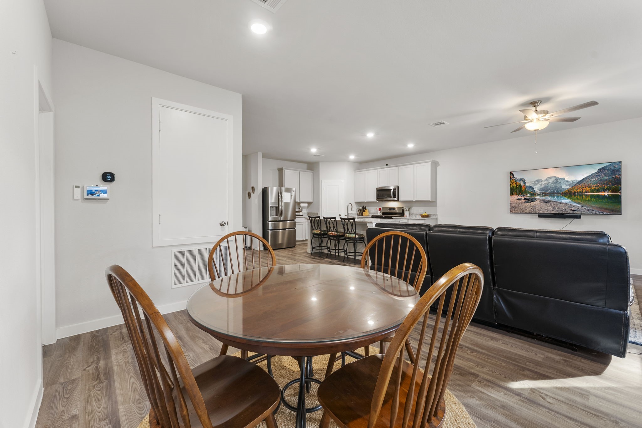 Dining area just off the family room.