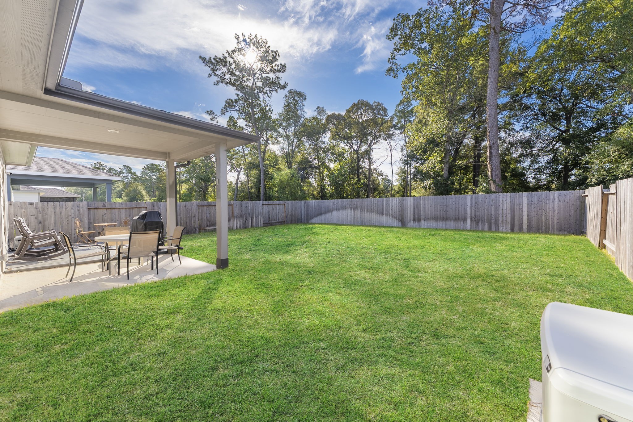 Covered patio.