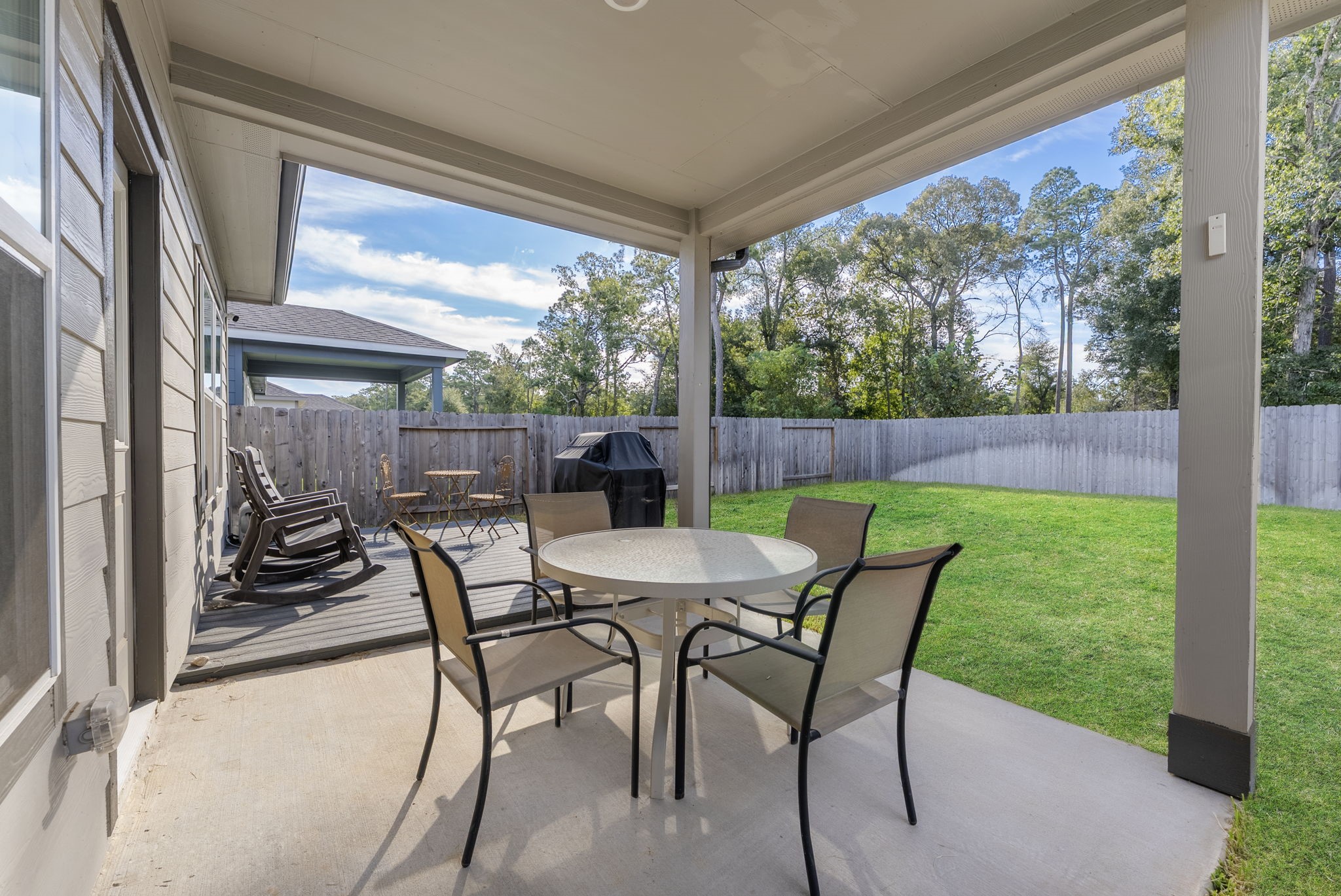 Covered patio.