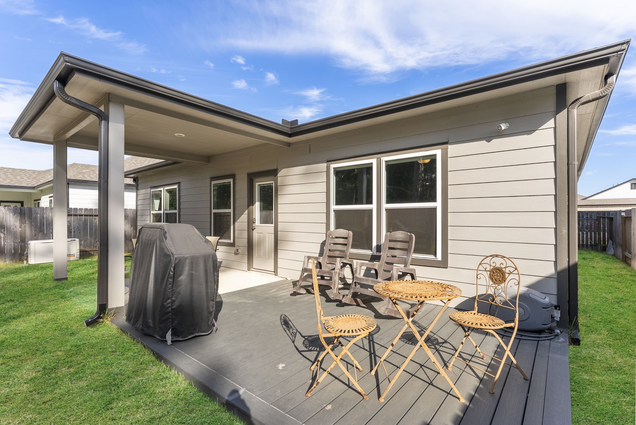 Extended back patio