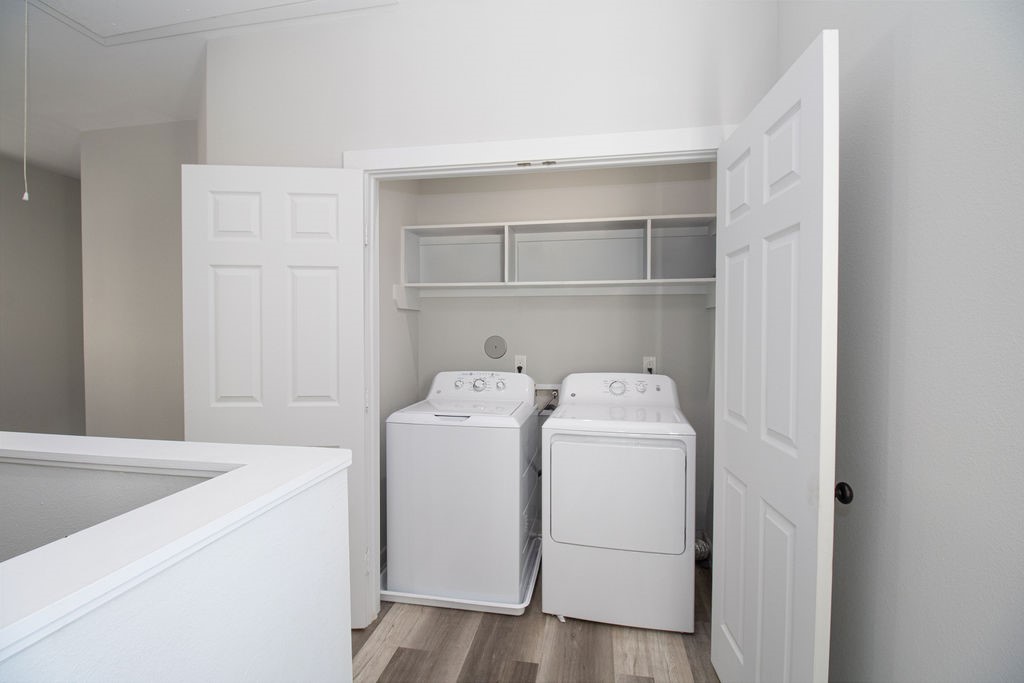 Washer and Dryer included and upstairs for convenience!