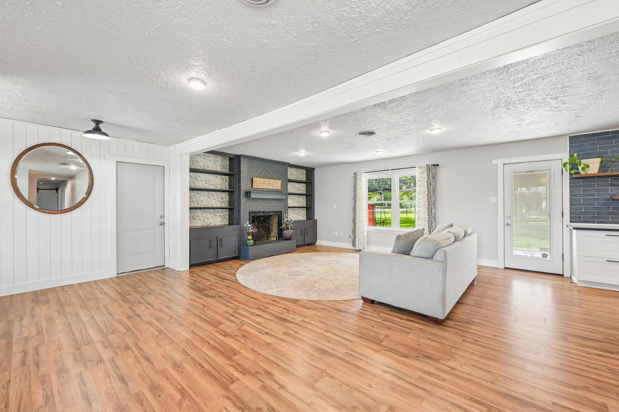 Very open with lots of natural light.