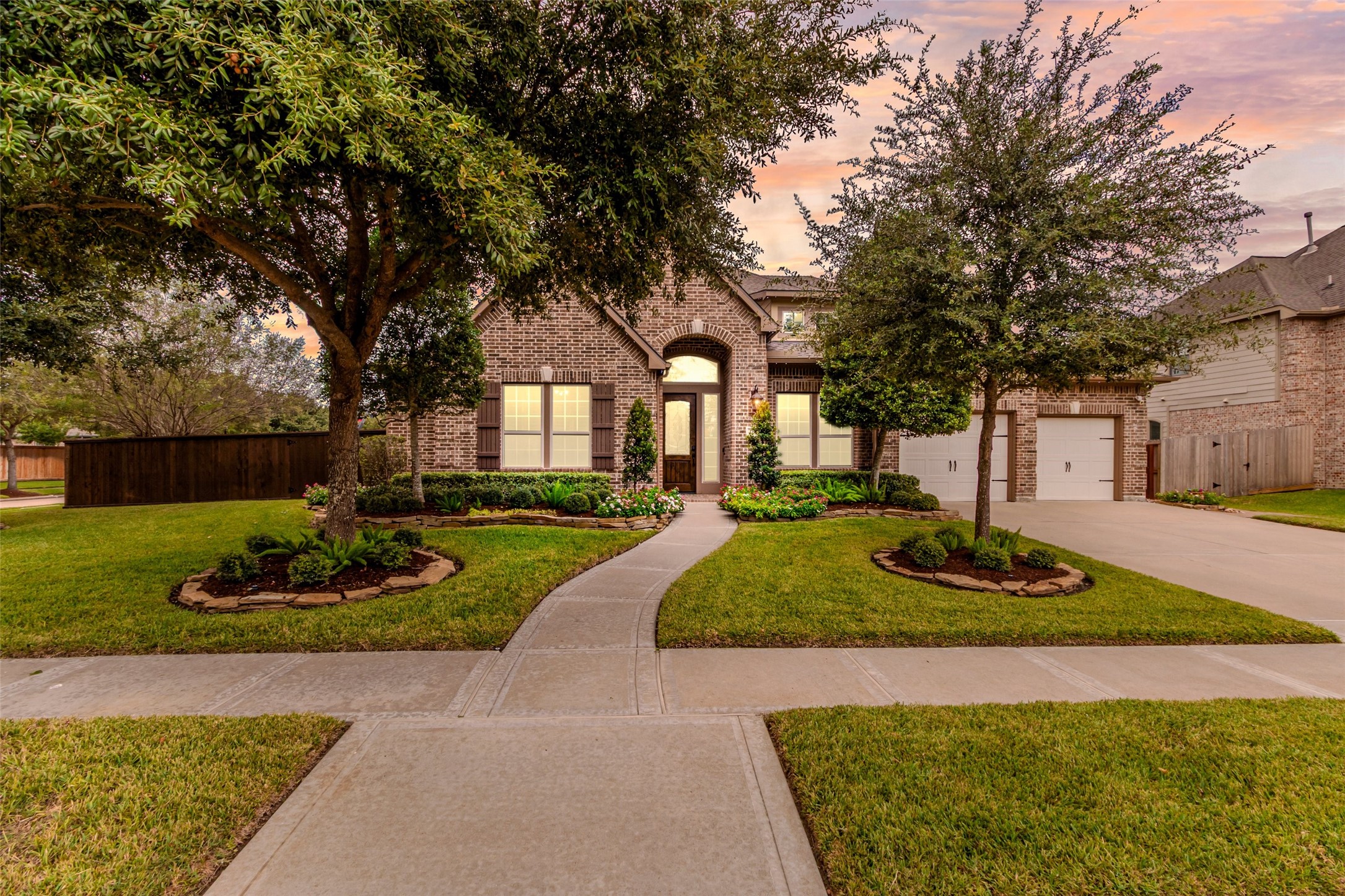 Make sure to check out the Aurora lights when visiting.  They are not visible in this photo, but are a great asset to a home.  YEAR ROUND Lighting.  No need to hire a lighting company for seasonal lights because these lights have many color options to use throughout the year.