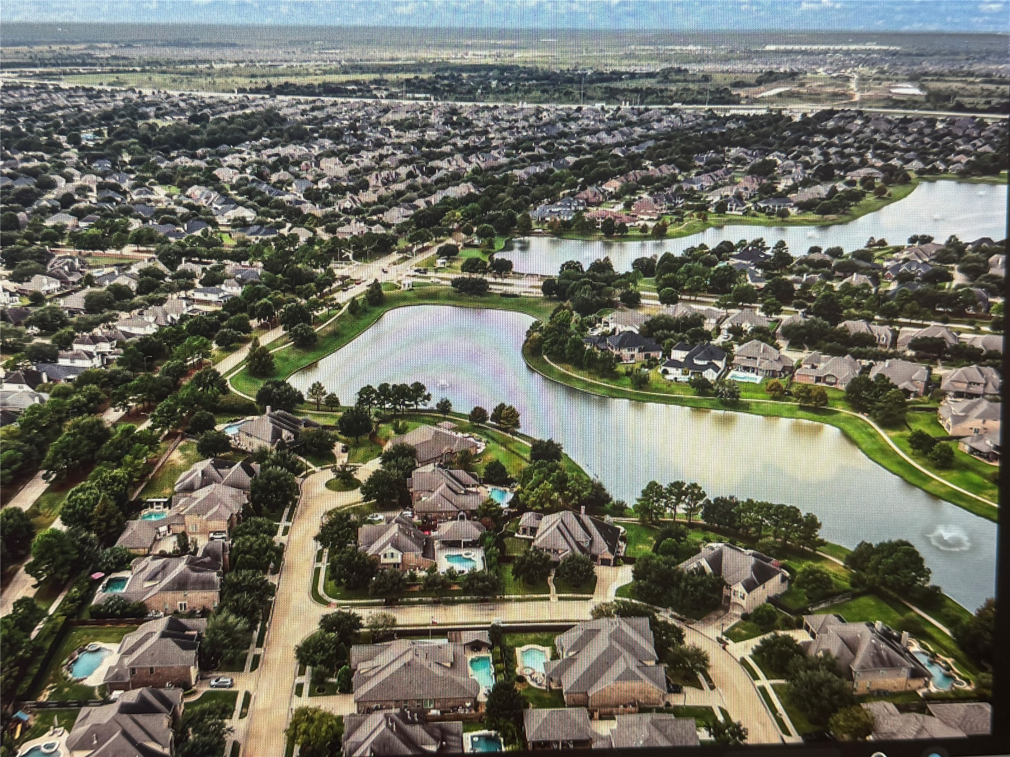 Another view of the two lakes near the home.  This neighborhood is gorgeous and has so much to offer residents.
