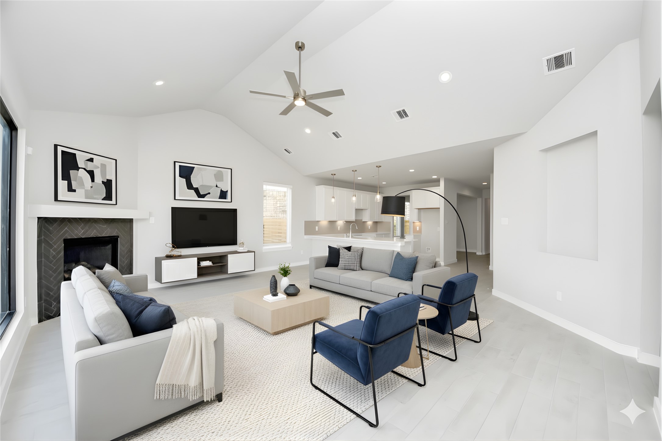 Virtually Staged - Living Room. Sample photo of completed home with similar floor plan. Actual colors and selections may vary.