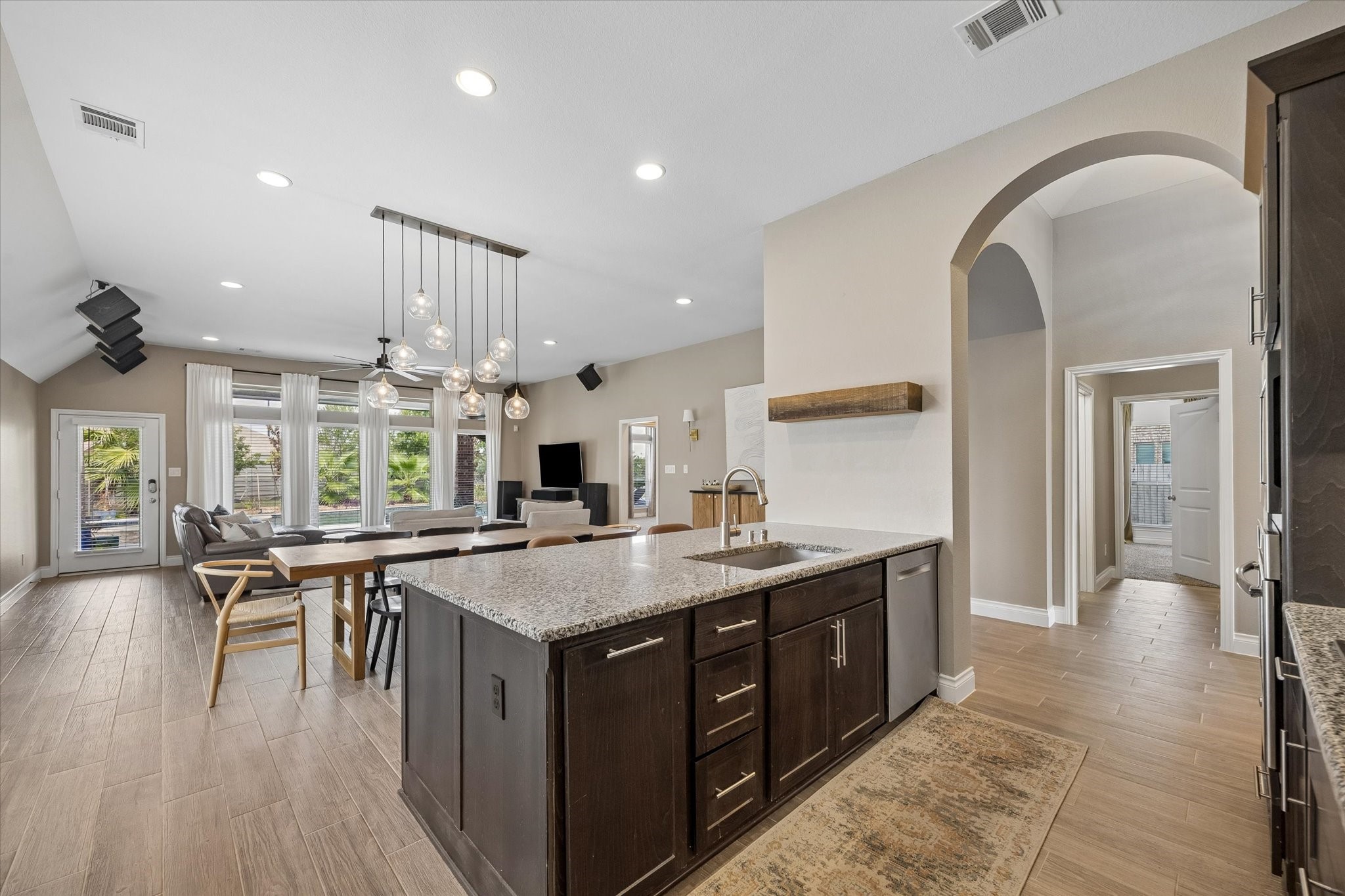 Don't miss the oversized sink in the kitchen island!