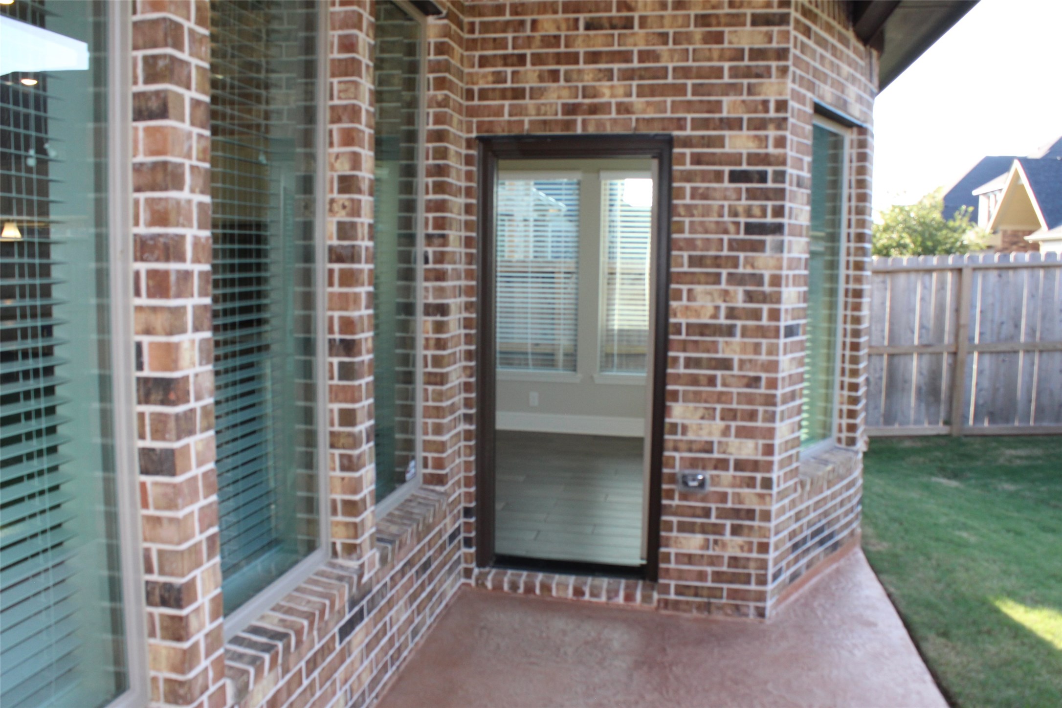 Cover patio with seating area