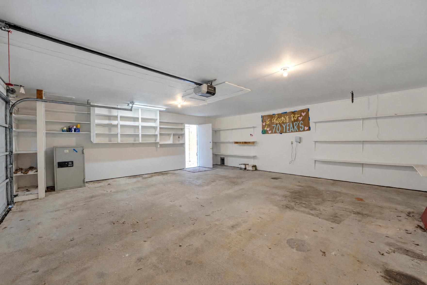 Inside the 2+ car garage