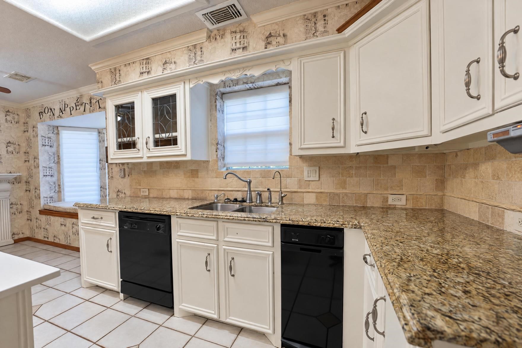 Granite counter tops in the kitchen