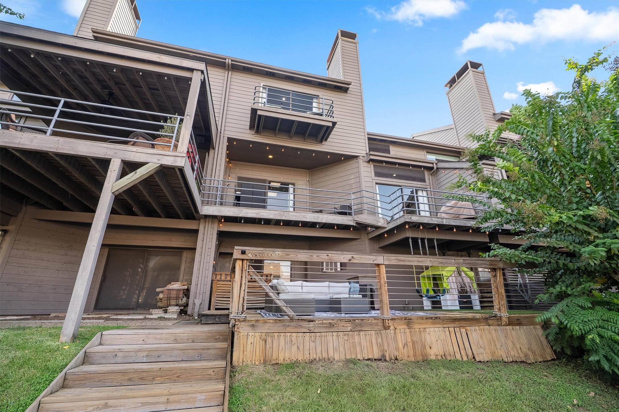 With three balconies, there is no shortage of places to enjoy the water views.
