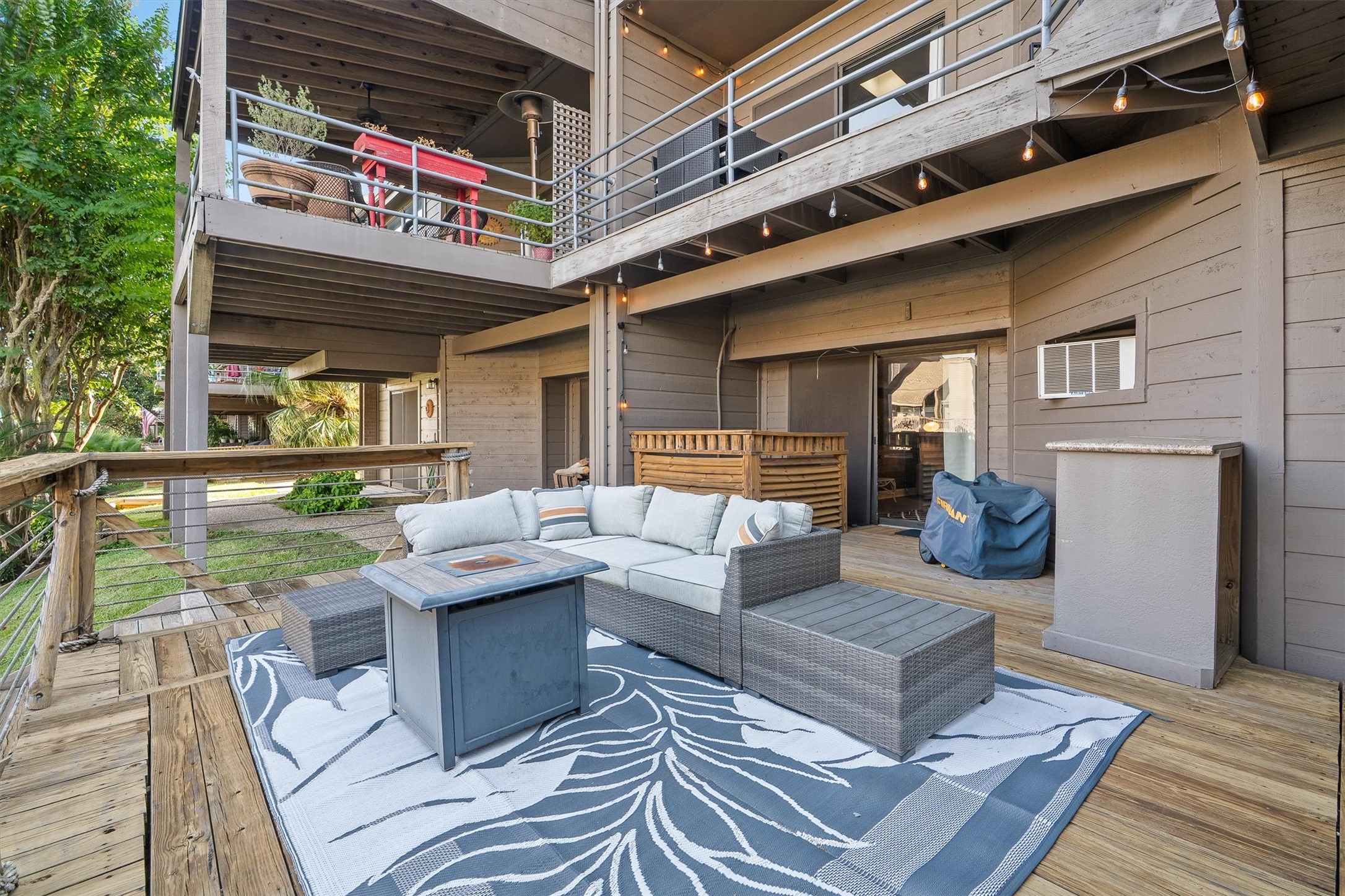 Enjoy cool shade on the balconies during warm afternoons.