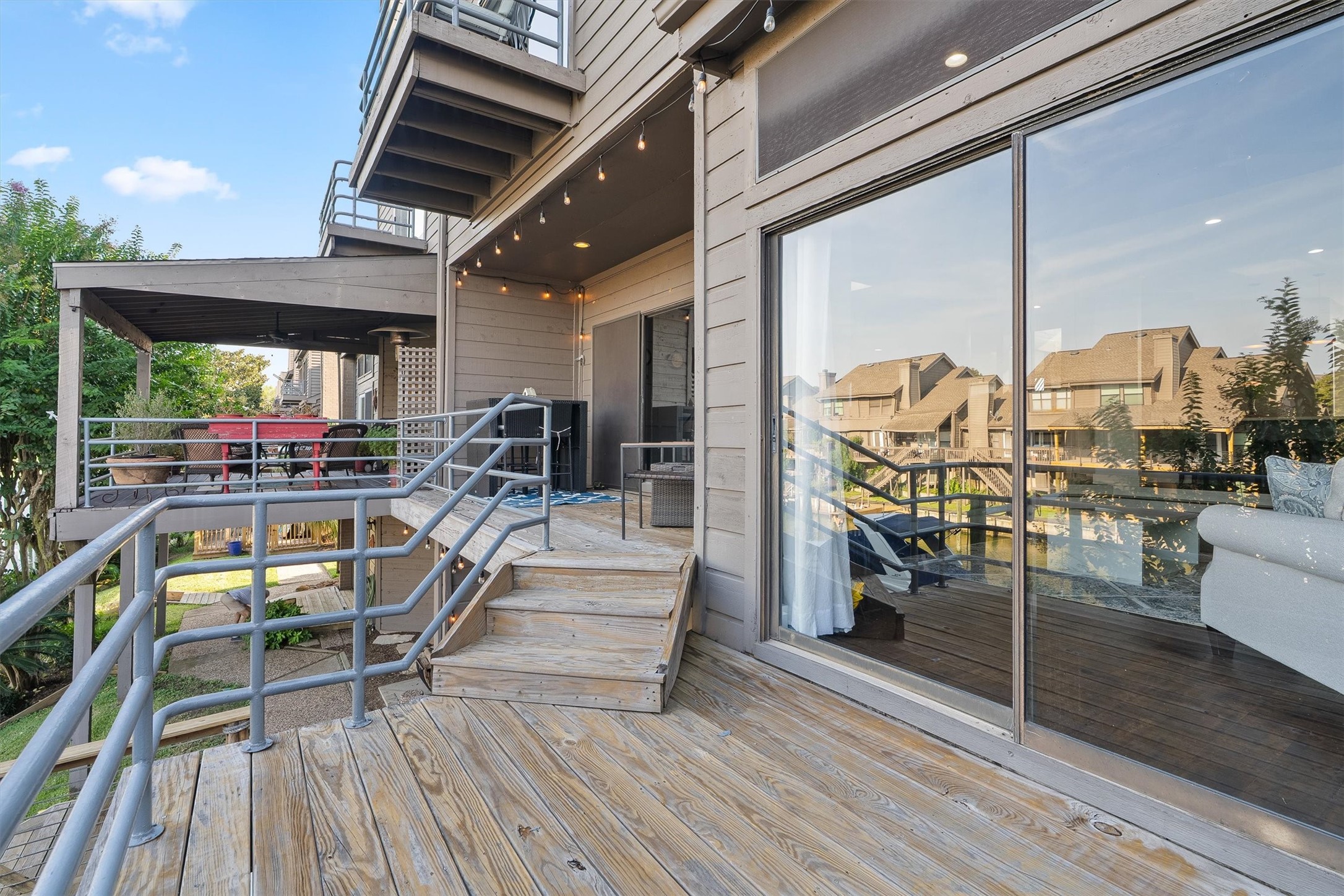 Spacious second level balcony.