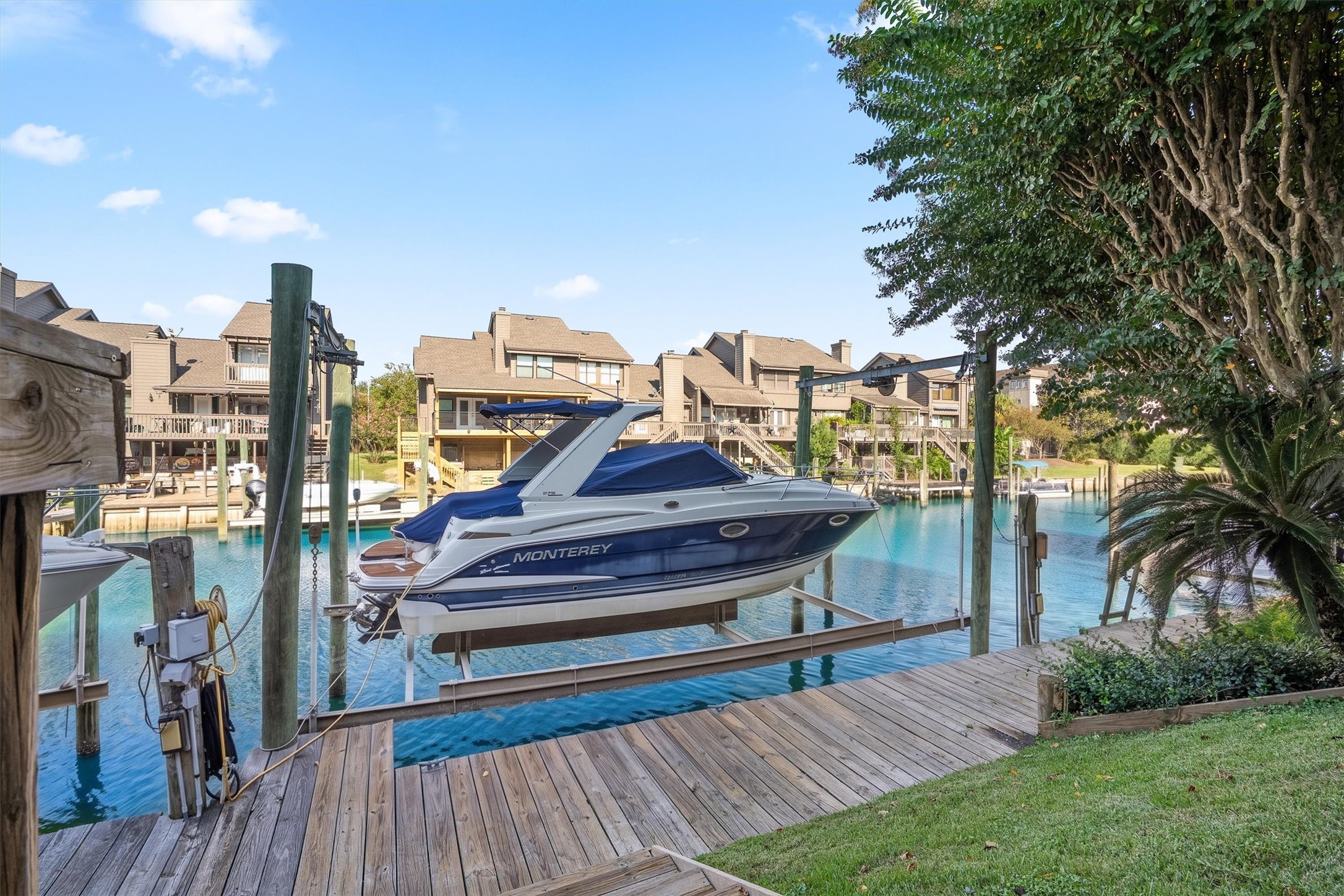 Your personal boat slip equipped with a private lift.
