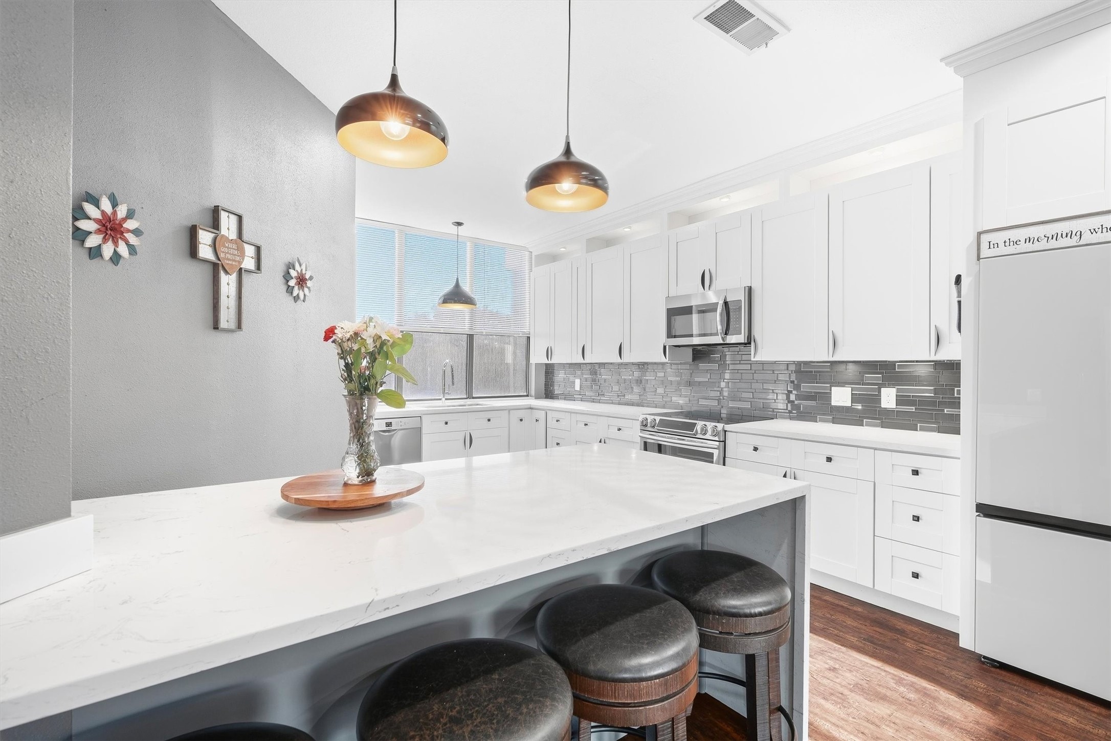 Modern cabinetry providing ample kitchen storage.