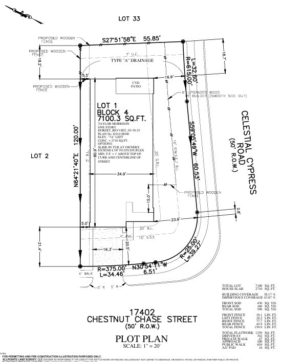 17402 Chestnut Chase Street Preliminary Plot Plan