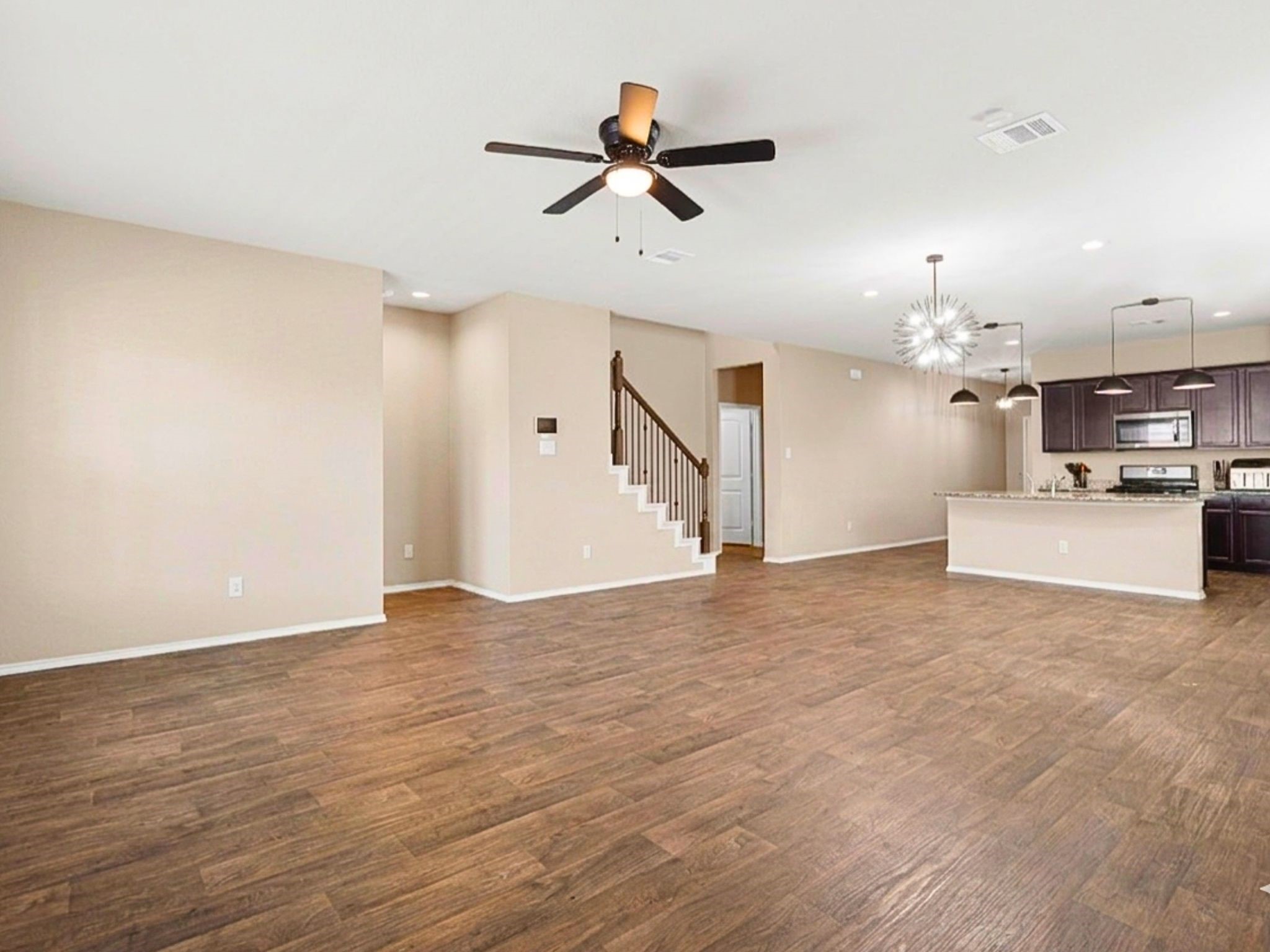 Living Room open to Kitchen