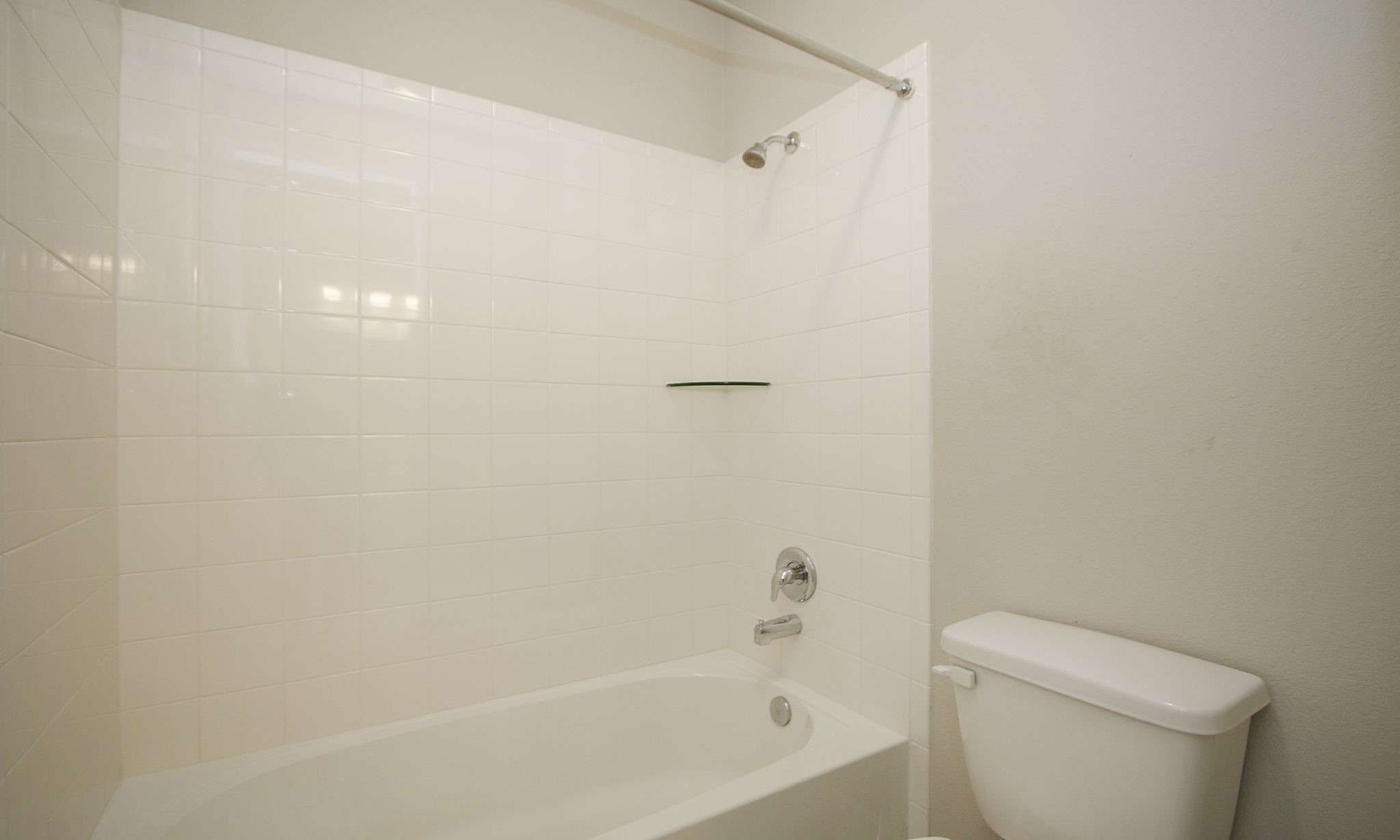 Shower-in-tub in shared bath