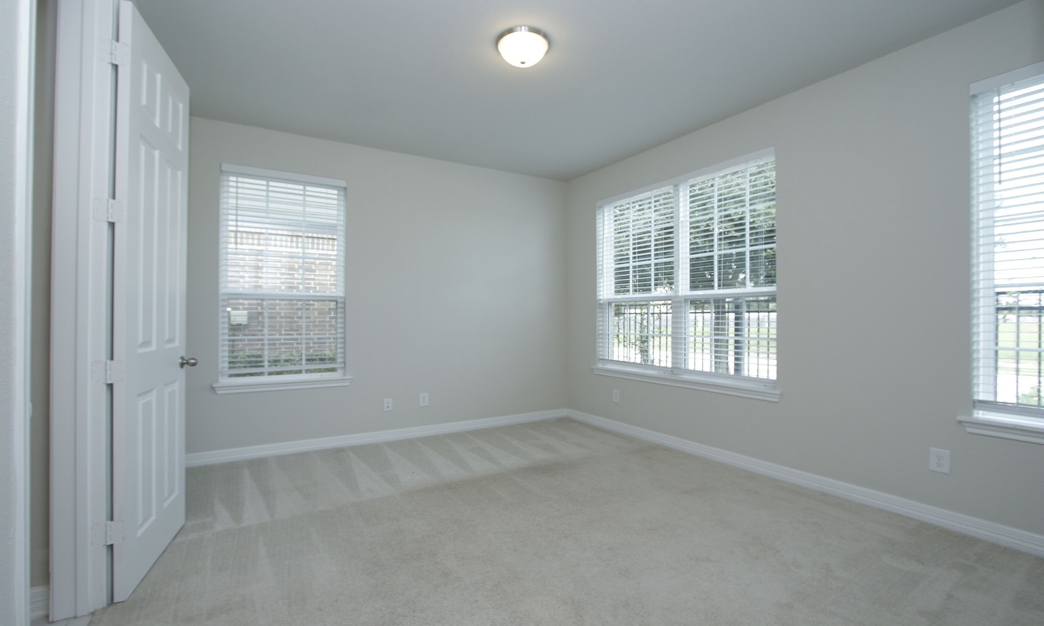 One of two bedrooms on the first floor