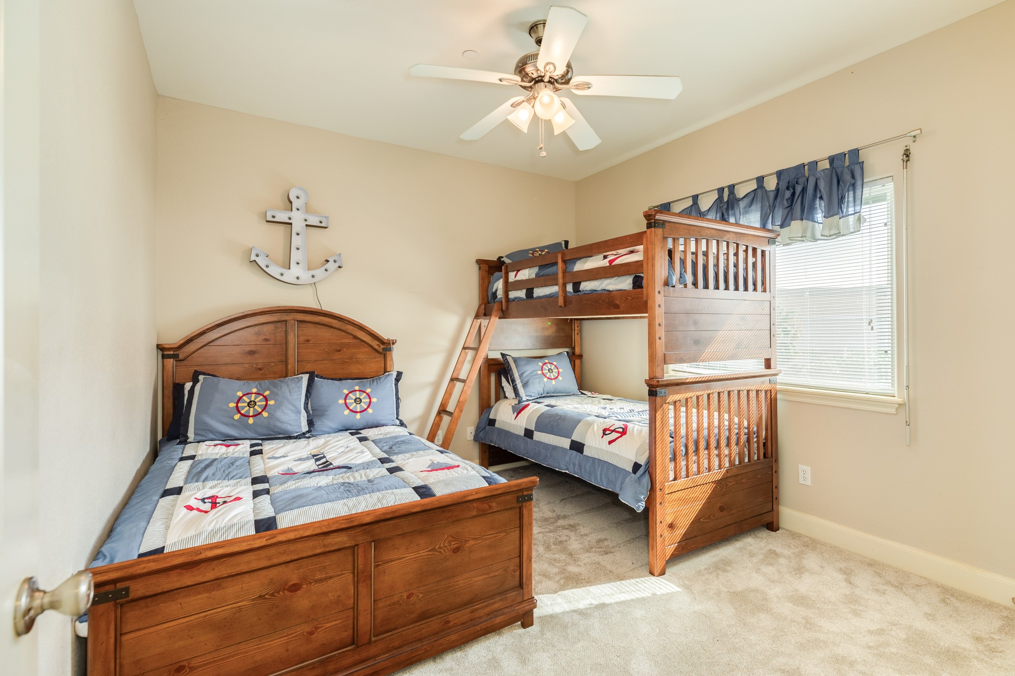 Bedroom #1 located on the main level of the home.