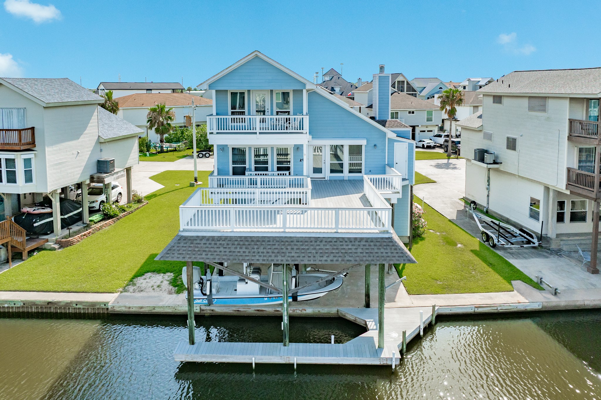 325 Admiral Circle, a perfect 4 bedroom / 2 bath home with elevator and wood burning fireplace.