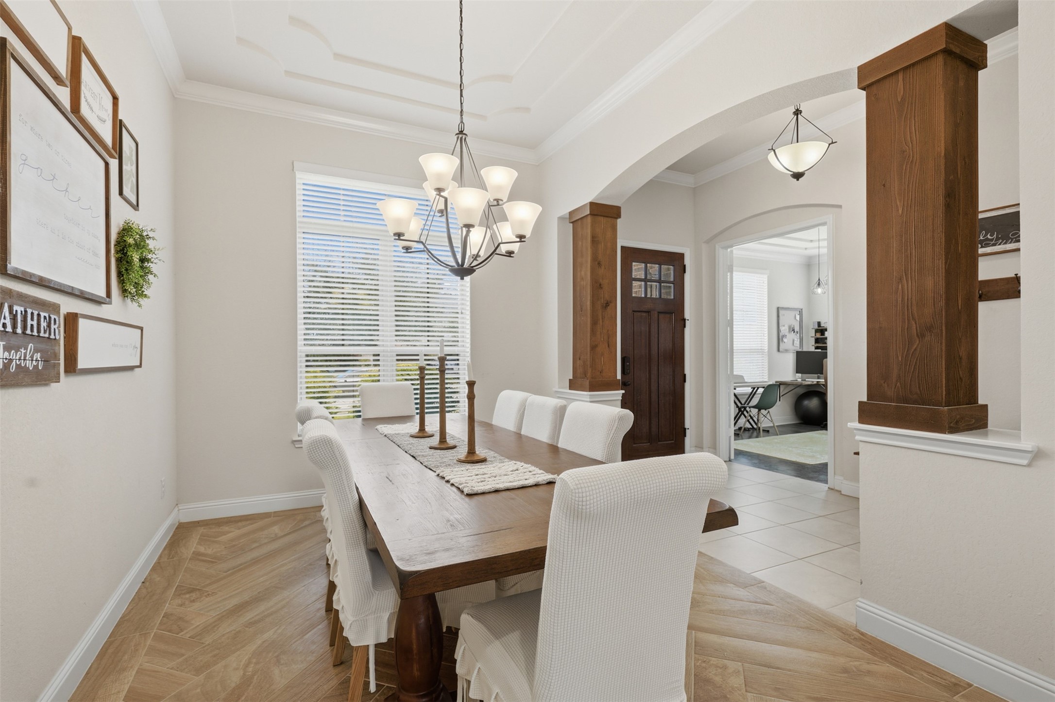Formal dining room perfect for entertaining family and guests.