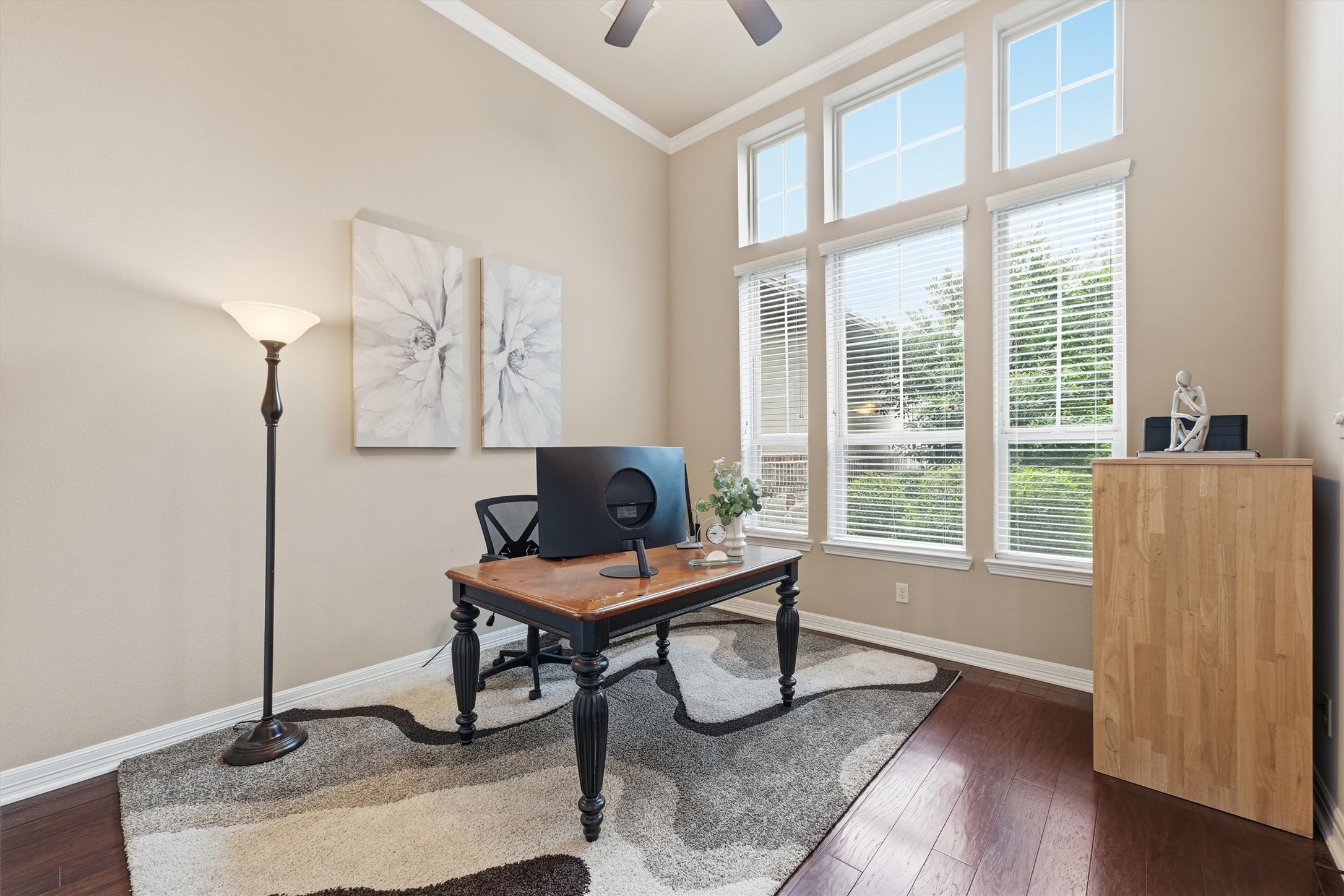Private Home Office with French Doors
