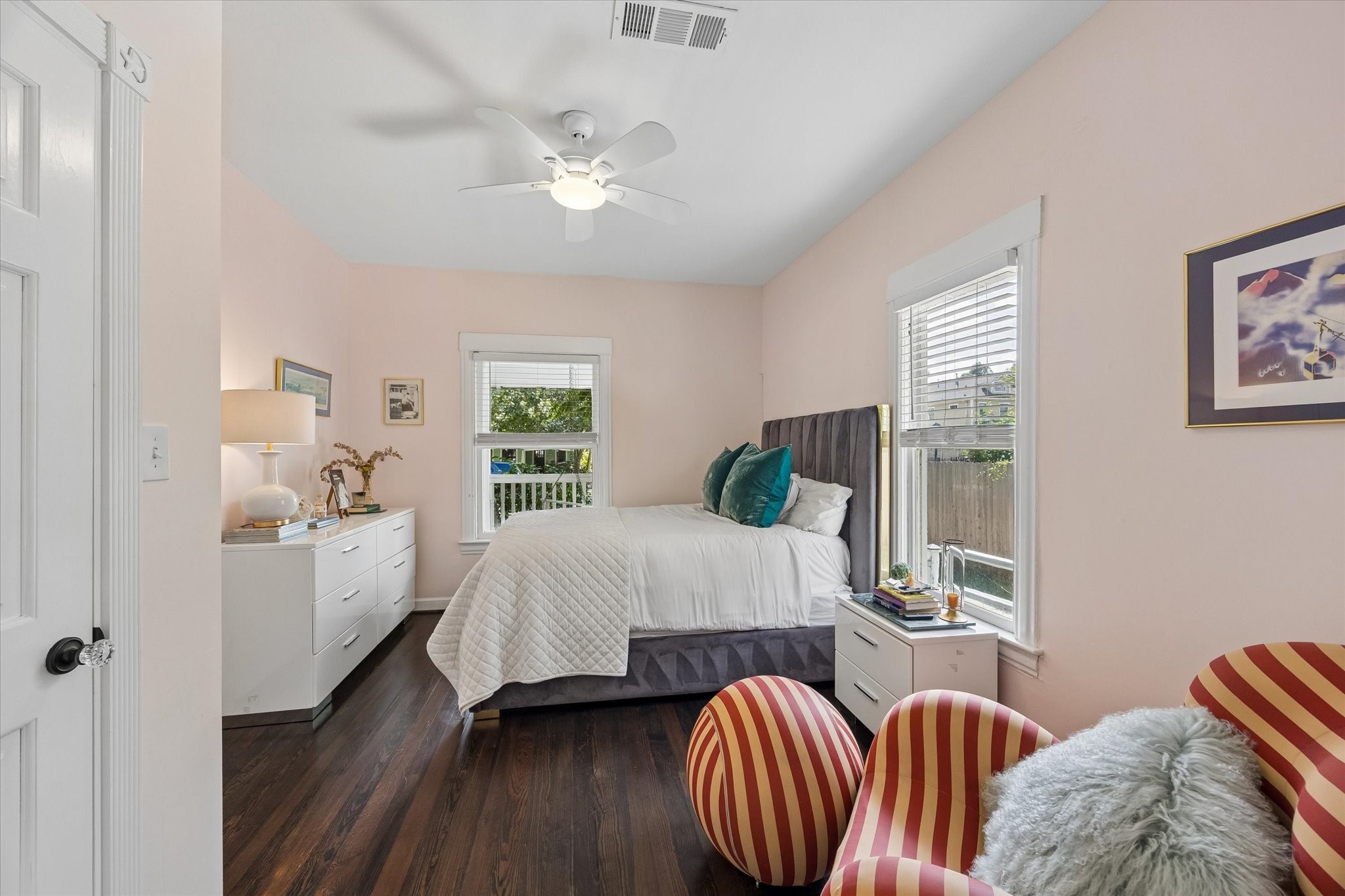 First secondary bedroom at the front of the home with great natural light