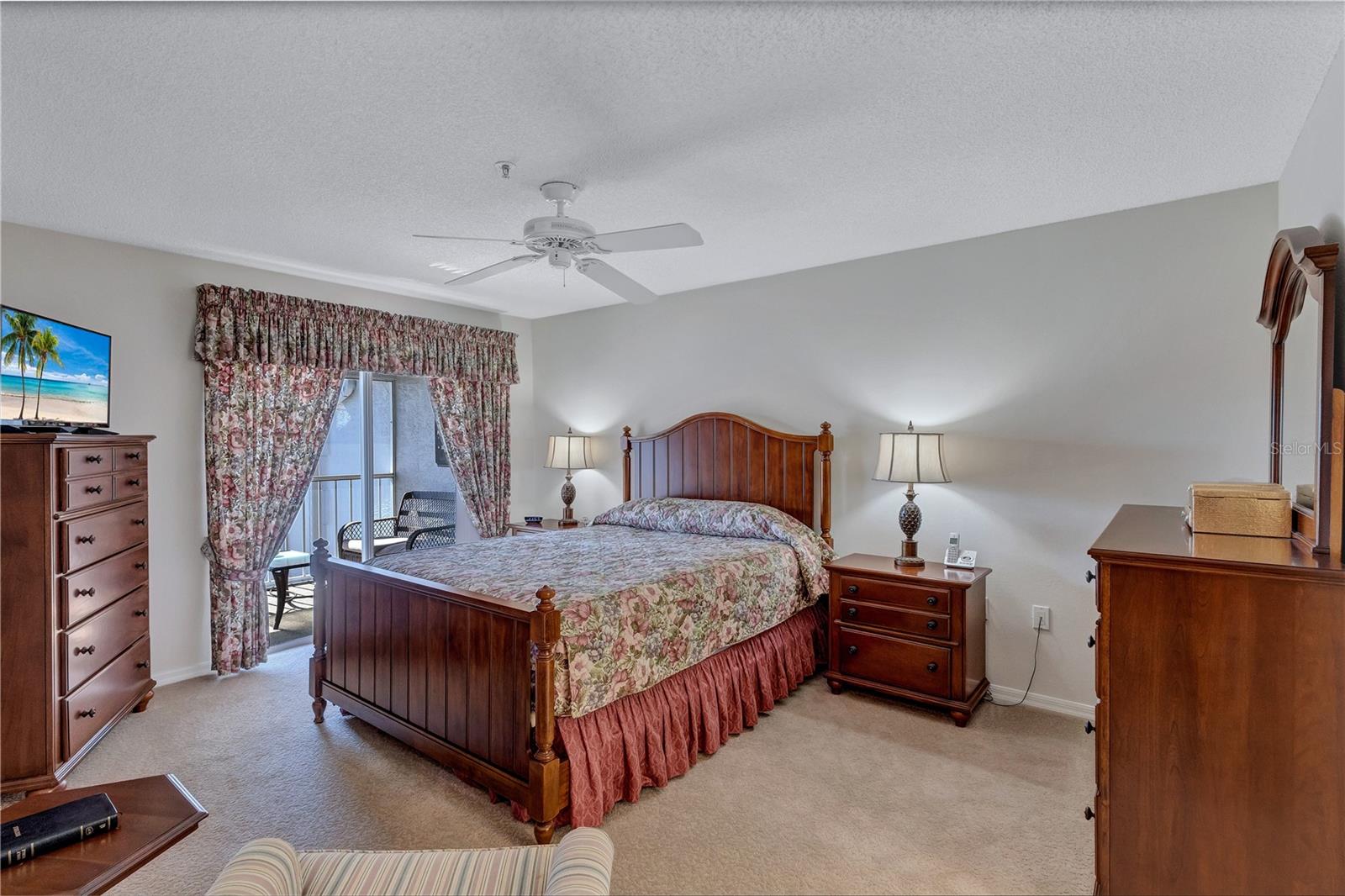 Primary Bedroom Opens to Front Porch to let the day in!