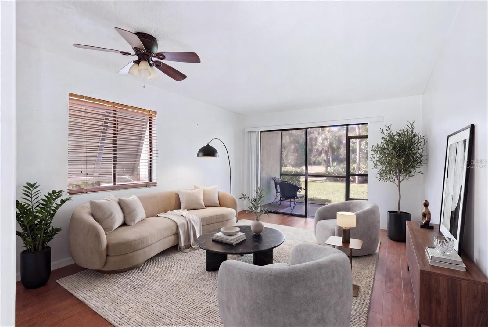 Virtually staged to give your living room a warmer look. Virtually staged to give your living room a warmer look.