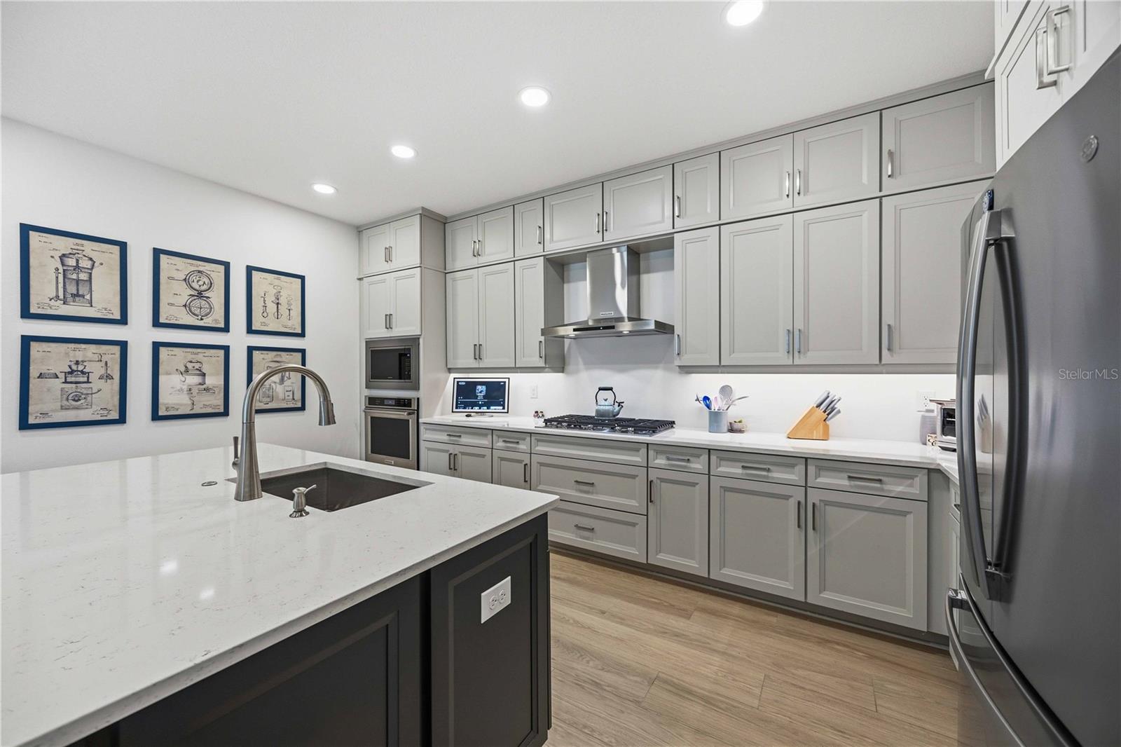 Counter tops and cabinetry.
