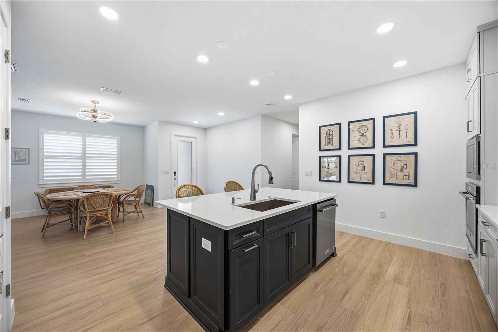 View of the entry and dining area from the kitchen