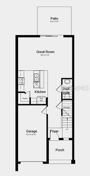 Floor 1 - Additional Highlights Include: GE refrigerator, washer and dryer, extended tile floor on the main level, and window blind throughout the whole house