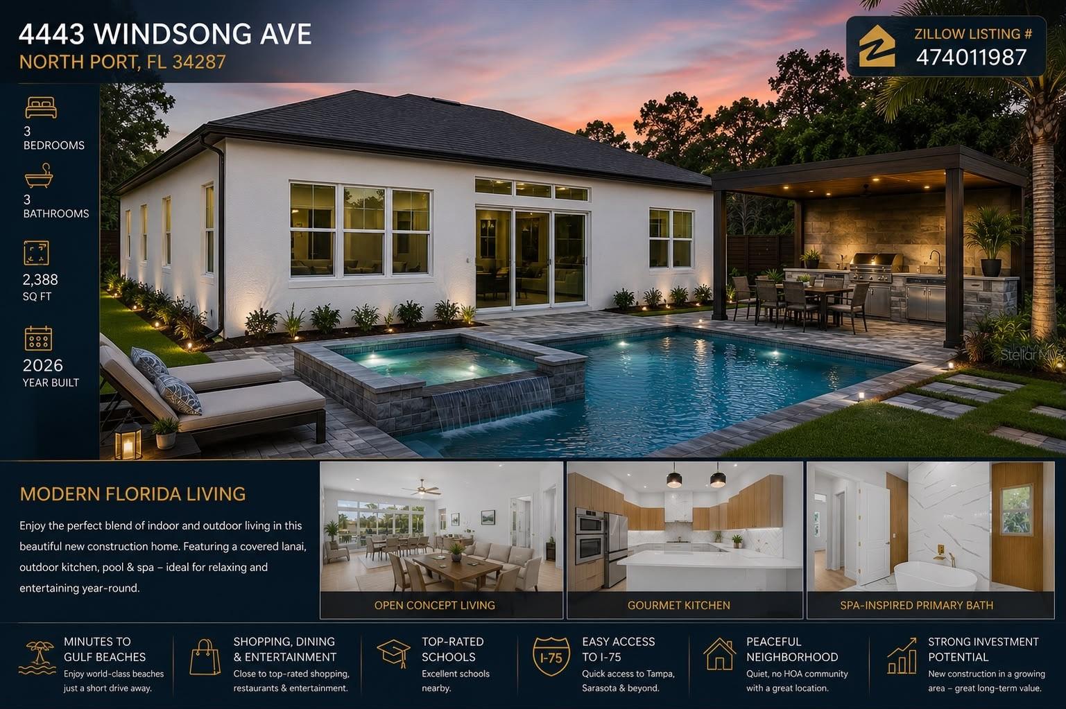 pool and outdoor cabana are renderings. Build can install see details for more info