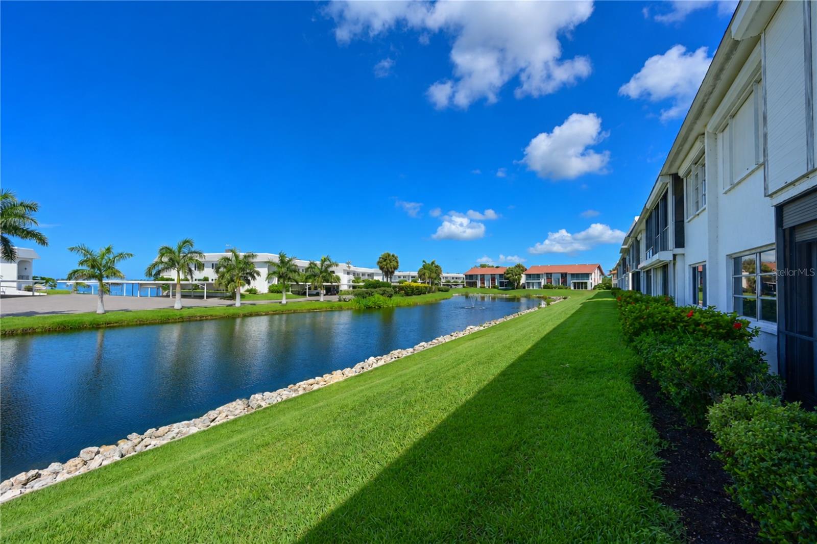 View across back of condo towards clubhouse