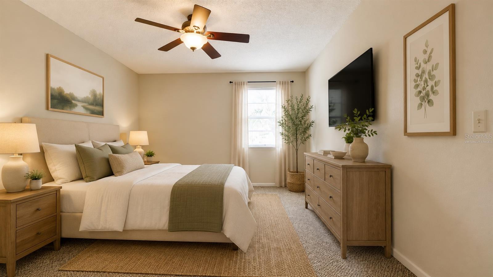 Virtually Staged Primary Room