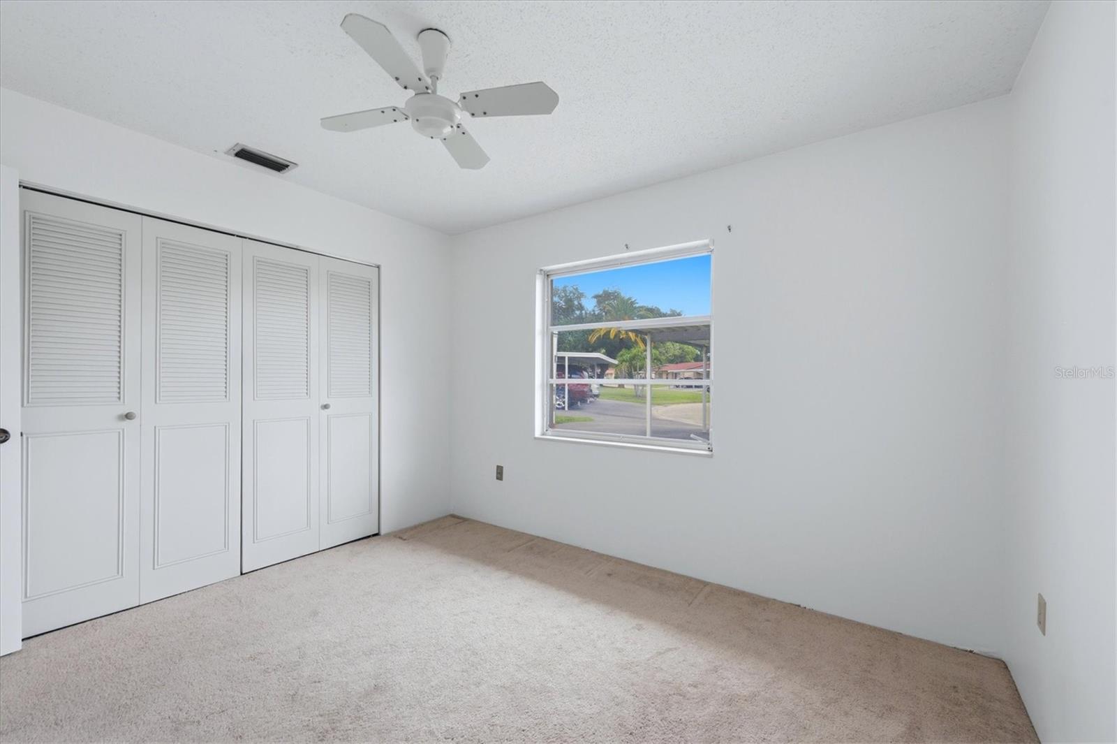 Guest room with large closet