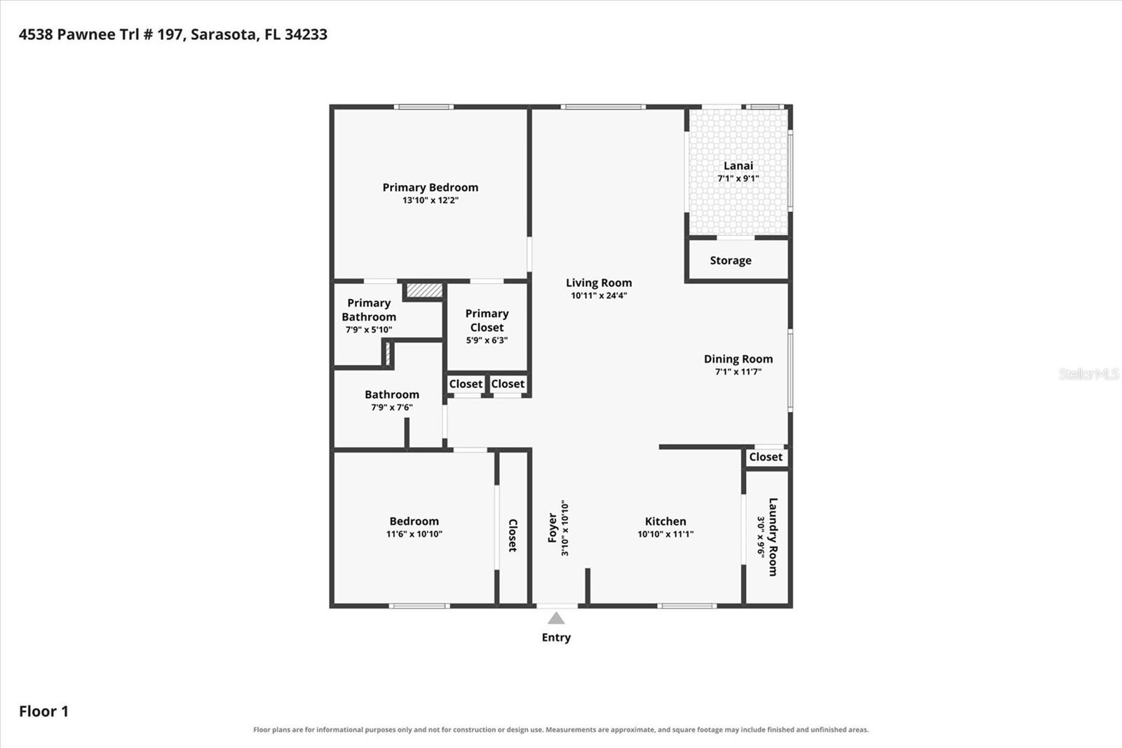Floor plan dimensions are approximate