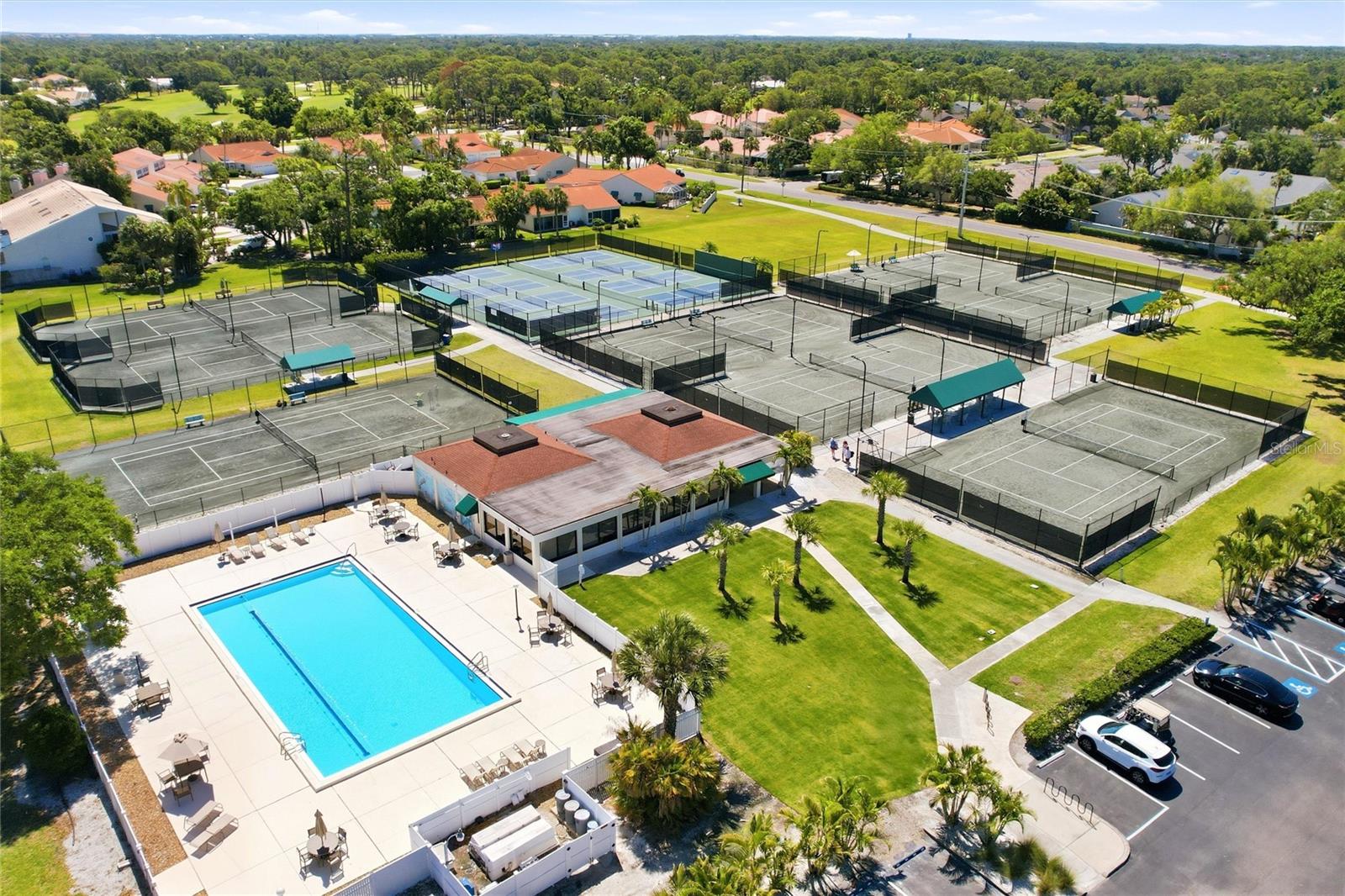 Palm Aire pool, Tennis, Padel, water aerobics