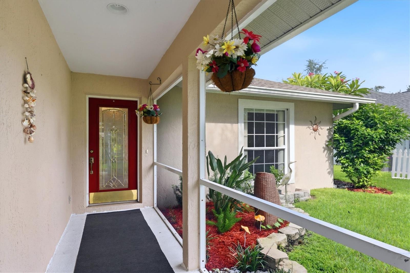 Screened front entry
