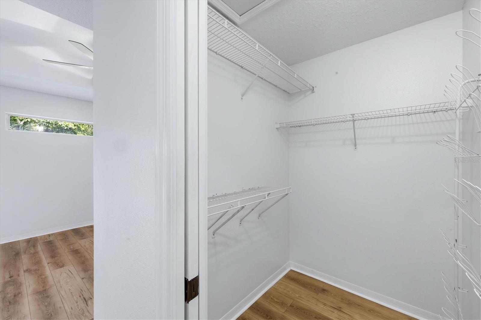 Primary walk in closet