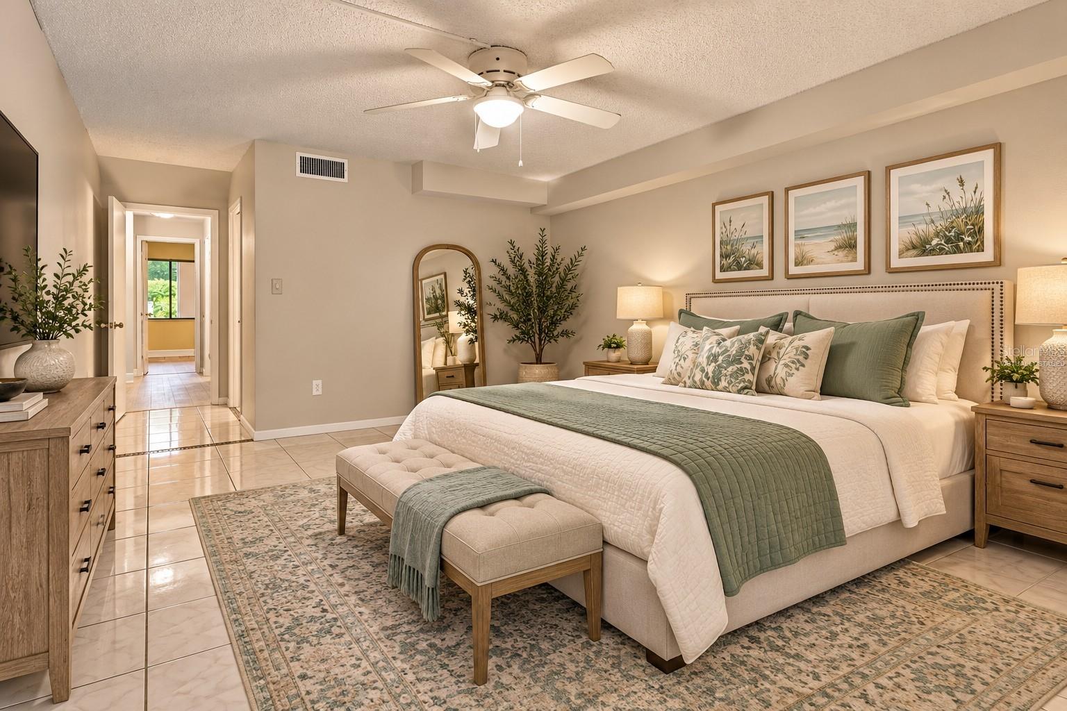 Primary Suite - Virtually Staged.