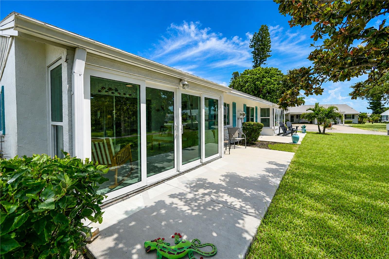 Villa patio to the left