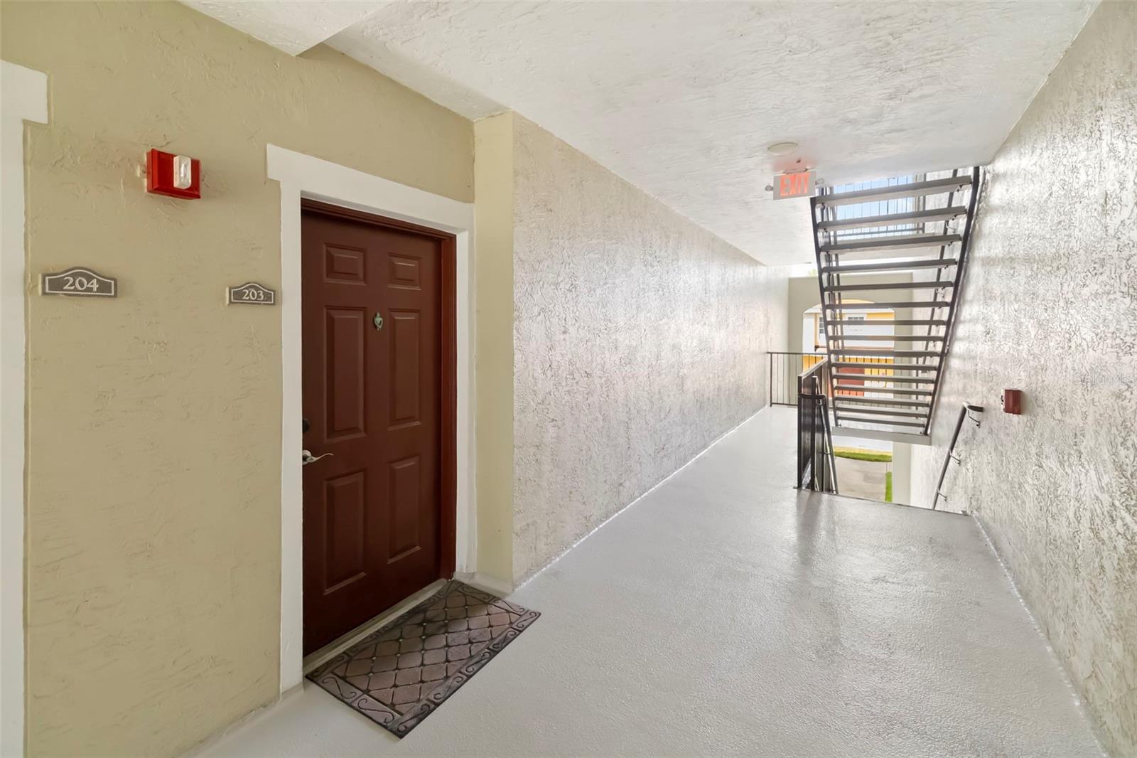 Up Stairs to Second Floor. Unit on Right. Up Stairs to Second Floor. Unit on Right.