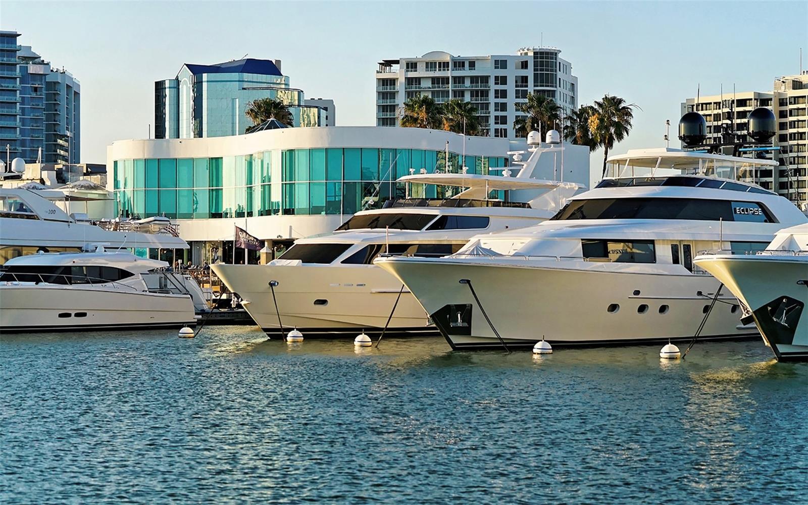 Marina for large boats and back end of Marina Jack