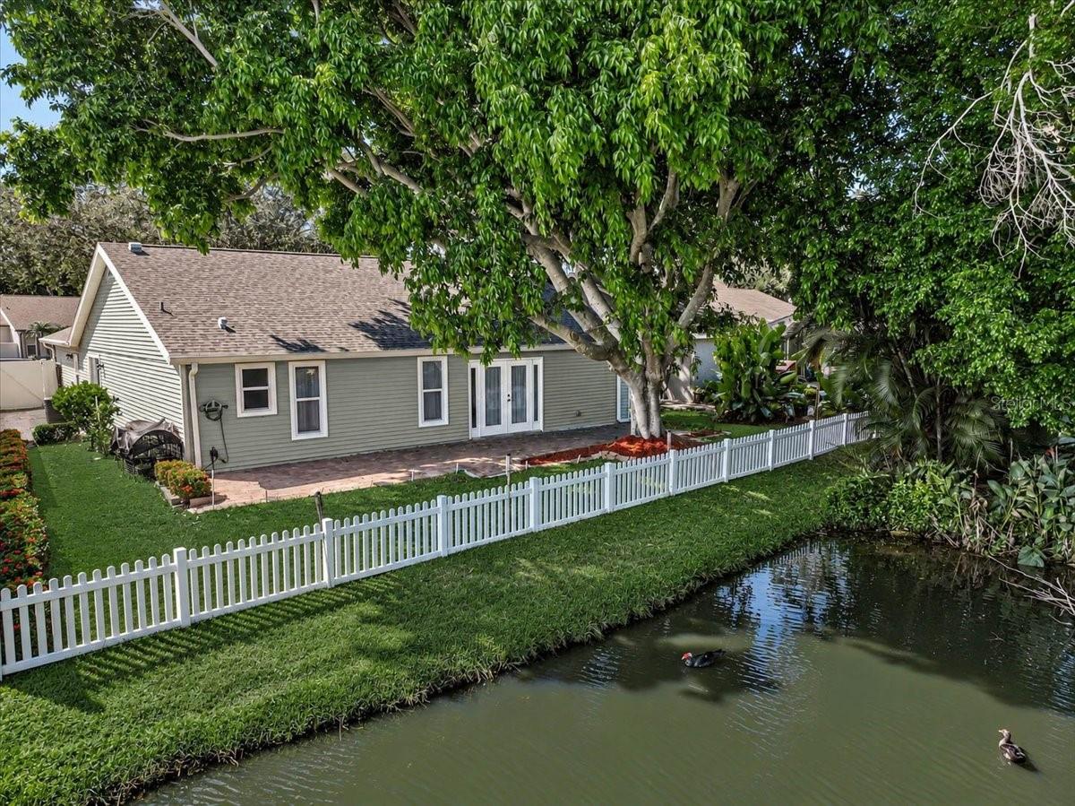 Rear Patio 44' x 10' at Pond