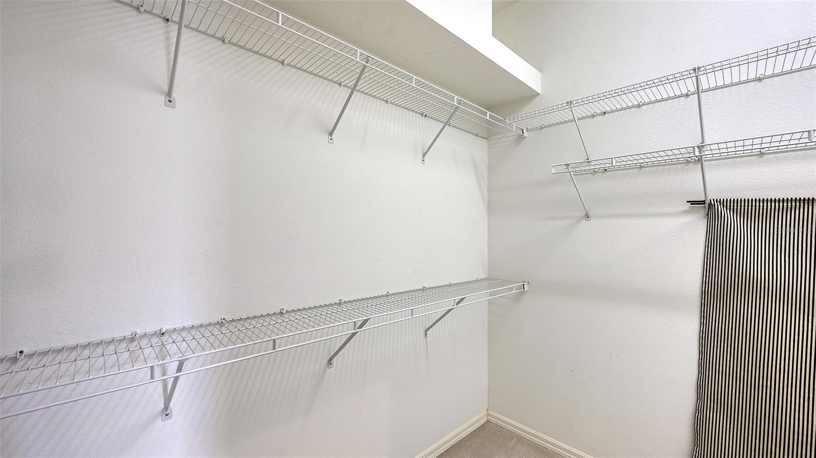 Large walk in closet in primary suite
