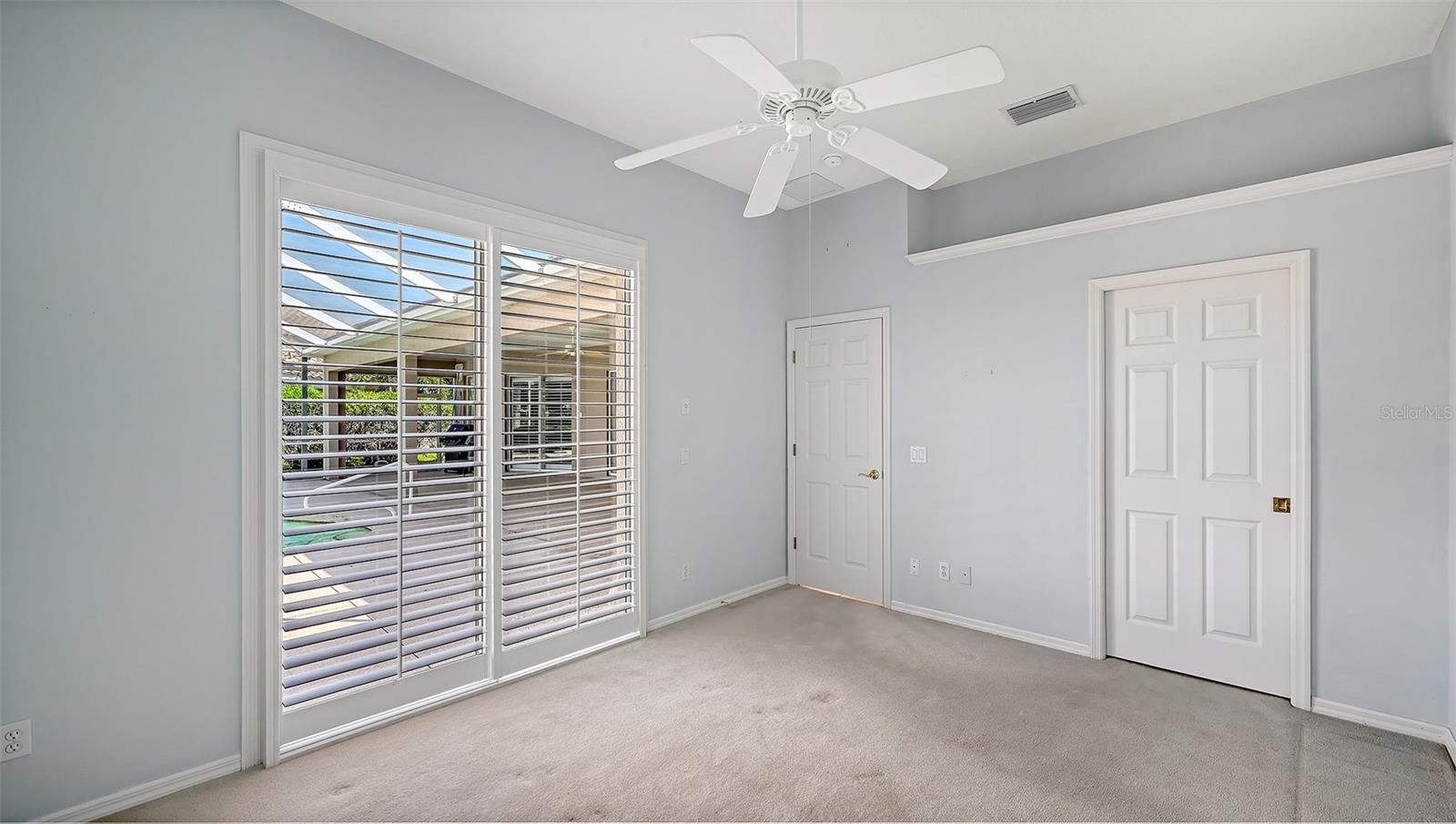 Guest Bedroom and pool door