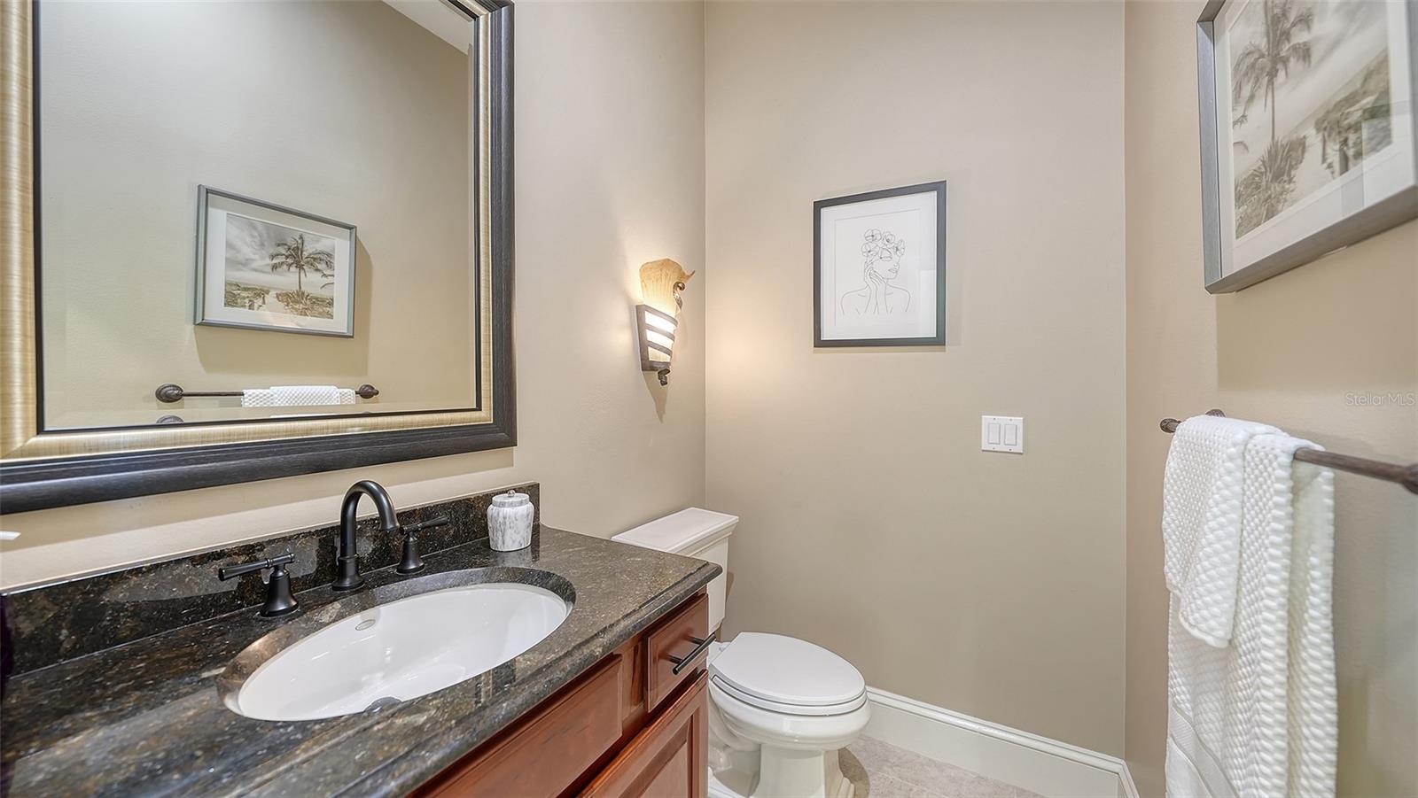 powder room off the kitchen area