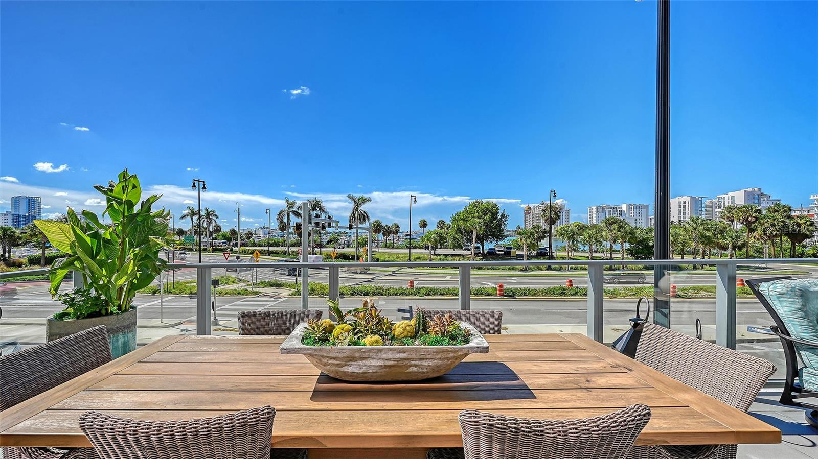 Unwind while enjoying serene, panoramic waterfront views.