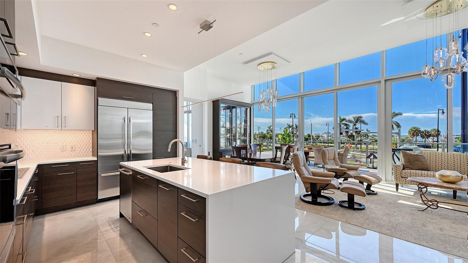 The heart of the kitchen, offering an inviting space for guests to gather while you entertain.